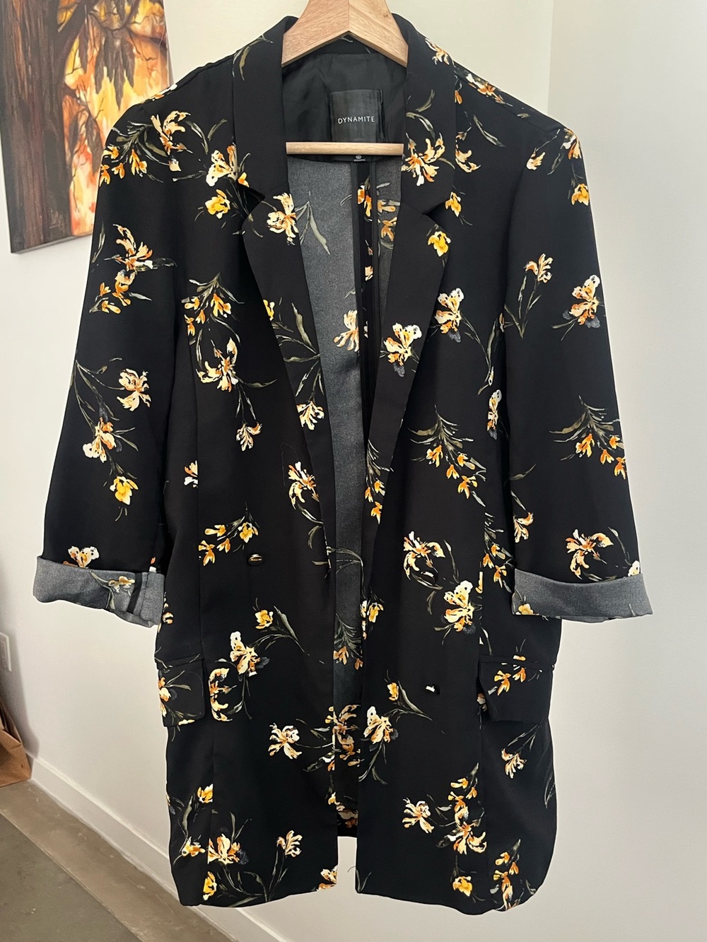 Dynamite Floral Print Blazer